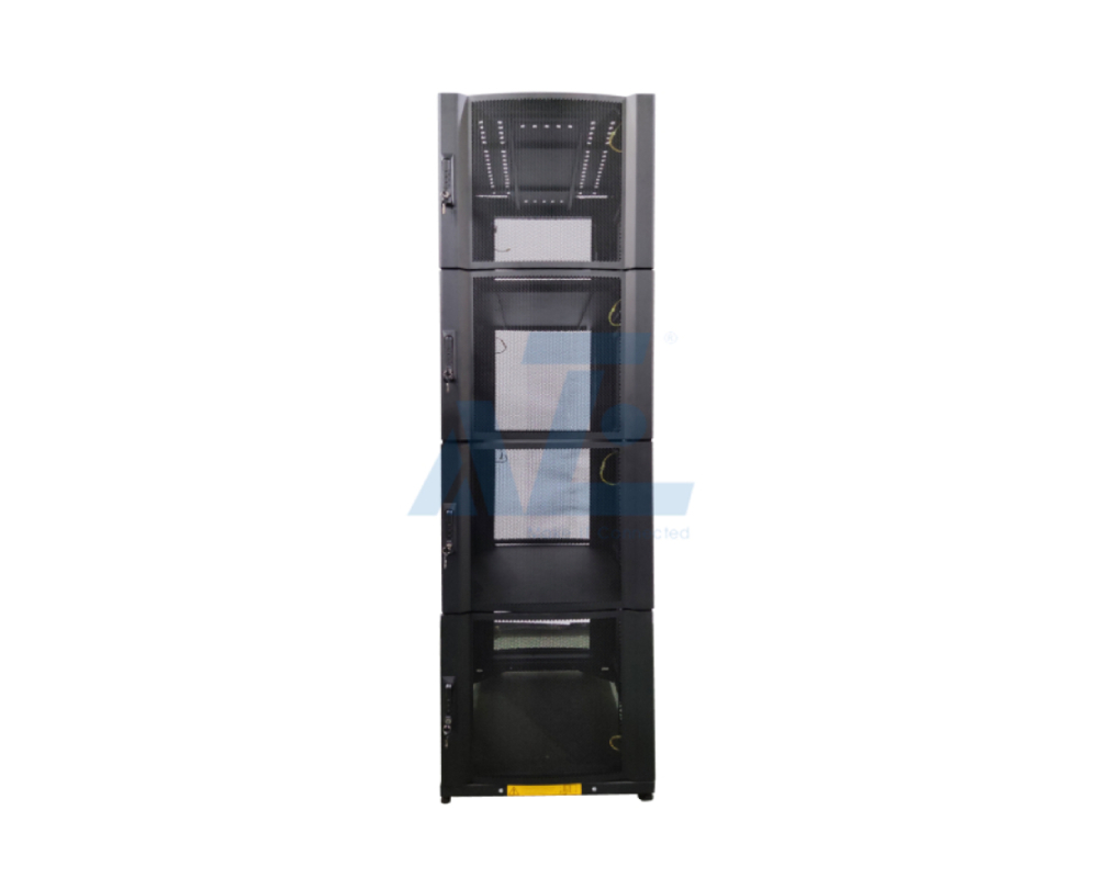 AZE 42U Colo Server Rack Cabinet, 4-Bay, Black, 1992H x 600W x
